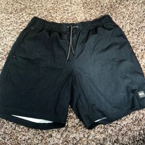 Black Drawstring Athletic Shorts